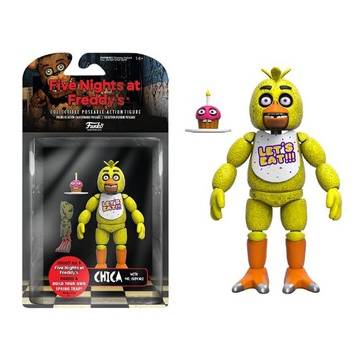 Figurina Five Nights at Freddy's, Chica, 15x22x5cm, PVC, decorativă