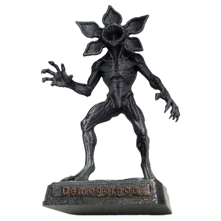 3D Декоративна фигурка Демогоргон, Stranger Things, ръчно рисувана, сребристо покритие