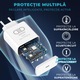 Incarcator Samsung Galaxy A57 compatibil Fast Charge 45W Type-C, Cablu 100W Type-C inclus, Afisaj Led, Alb/ Gri