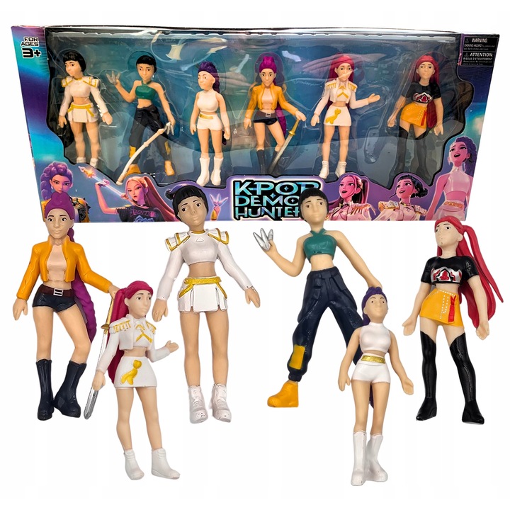 Комплект фигурки Demon Hunters, 6 персонажа, Иу, 10-12 см, ABS/PVC, различни стилове