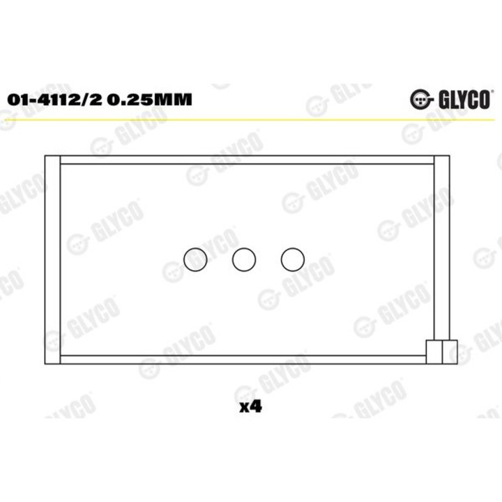 Glyco hajtókarcsapágyak, Fiat, 0141122