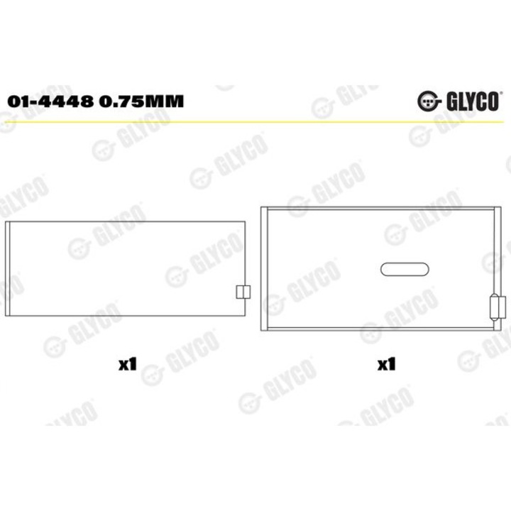 Glyco hajtókar csapágy, Ford Cargo-hoz, 014448