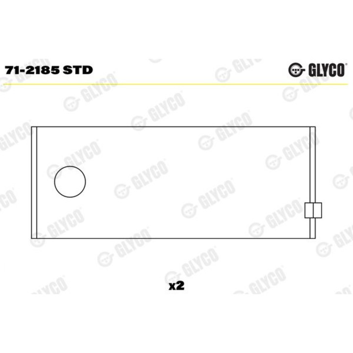 Glyco hajtókarcsapágy, Ford V6 2.0-4.0, 712185