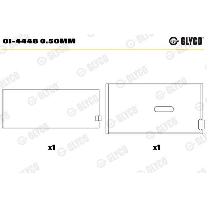 Glyco hajtórúd csapágyak, Ford Cargo 1981-1996, 014448