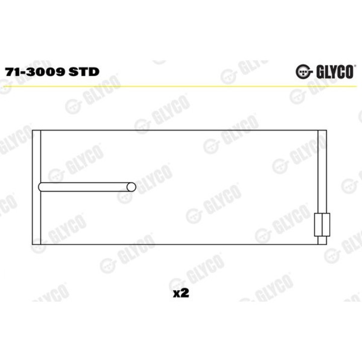 Glyco hajtókar csapágy, Mercedes OM401, 713009