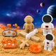 Комплект кинетичен пясък за деца, 500 гр., Космическа тема, Табла 26 см, 2 цвята