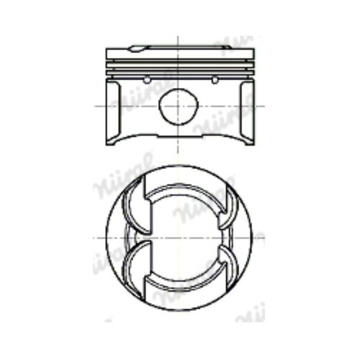 Goetze dugattyú 87-444807-10, kompatibilis Citroen 207, Peugeot 207 CC, MINI, 0.50, 1.6VTI