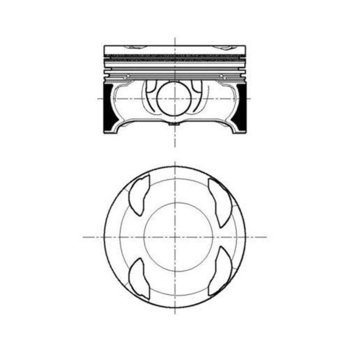 Dugattyú autó MAHLE 001PI00196002, 16V 1.6, Mercedes-Benz, 2008-2021