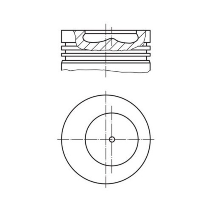 Dugattyú autó MAHLE 0090700, kompatibilis Fiat 2.5TD, 1989-2002, 12 alkalmazás