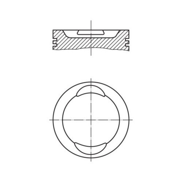 Mahle 0094101 dugattyú Fiat 1.2, 1993-2012, pontos méretek