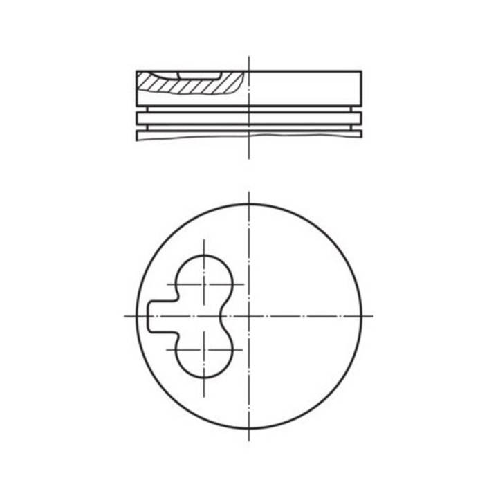 Mahle 0098802 0.40 dugattyú, Fiat 2.8D, 1998-2007