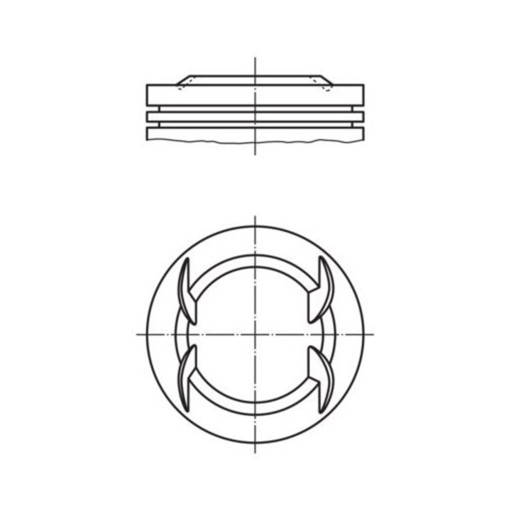 Dugattyú MAHLE 0122303, kompatibilis OPEL, 0.50 KPL, 1.6 Z16YNG, 2001-2015