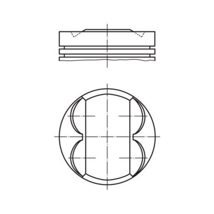Mahle 011PI00105000 dugattyú OPEL 16V 1.8, 2005-2019, standard