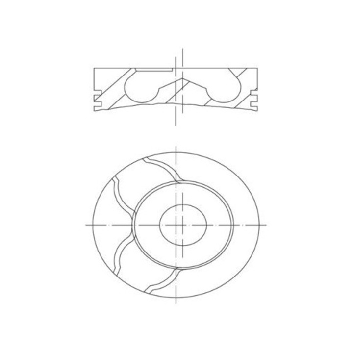Mahle 0101501 dugattyú FIAT 1.9JTD-2.4JTD-hez, hőálló, 0.40