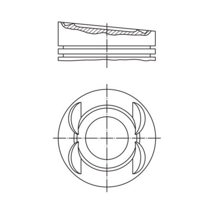Dugattyú MAHLE 0280301 Volkswagenhez, 3.2L, 2002-2010, több modellel kompatibilis