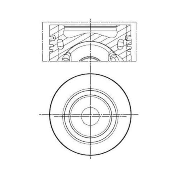 Mahle 028PI00141002 dugattyú Volkswagen 2.0 TDI-hez, 0.50, több modellel kompatibilis