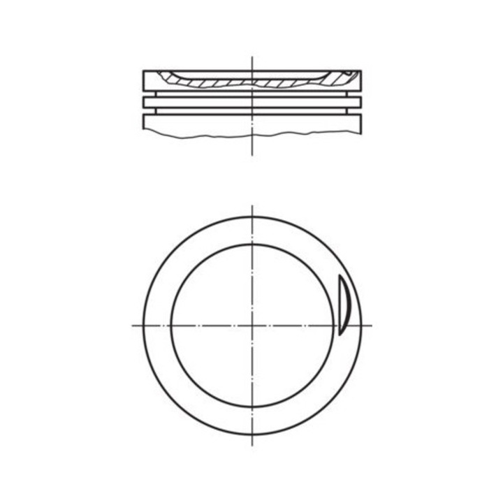 Mahle 0308300 STD dugattyú, Volkswagen, Audi, 20V, 2.0, 2000-2008-ig kompatibilis