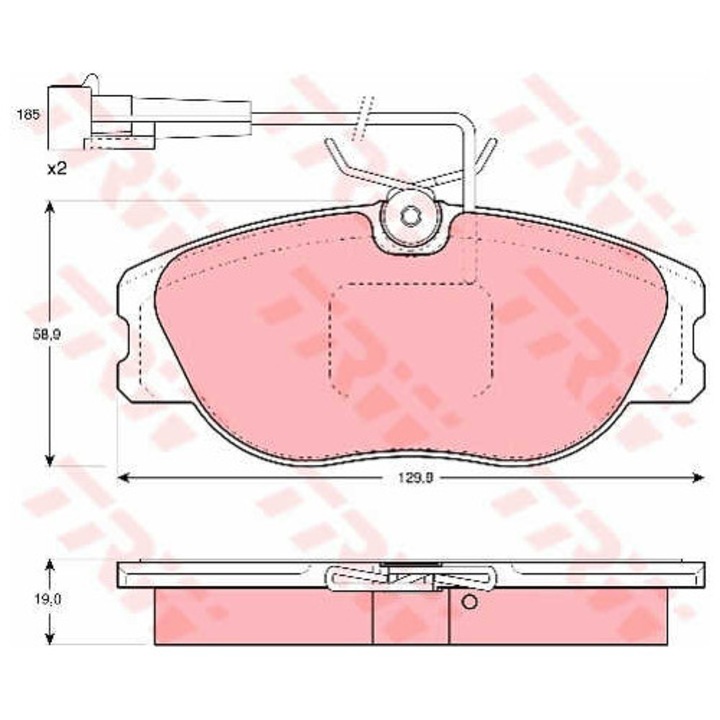 Fékbetét készlet, tárcsafék TRW GDB1058