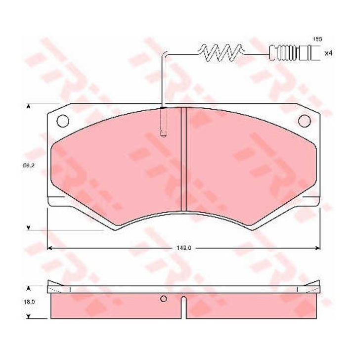 Fékbetét készlet, tárcsafék TRW GDB1067