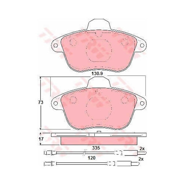 Fékbetét készlet, tárcsafék TRW GDB1085