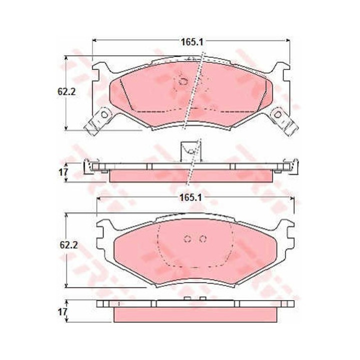 Fékbetét készlet, tárcsafék TRW GDB1157