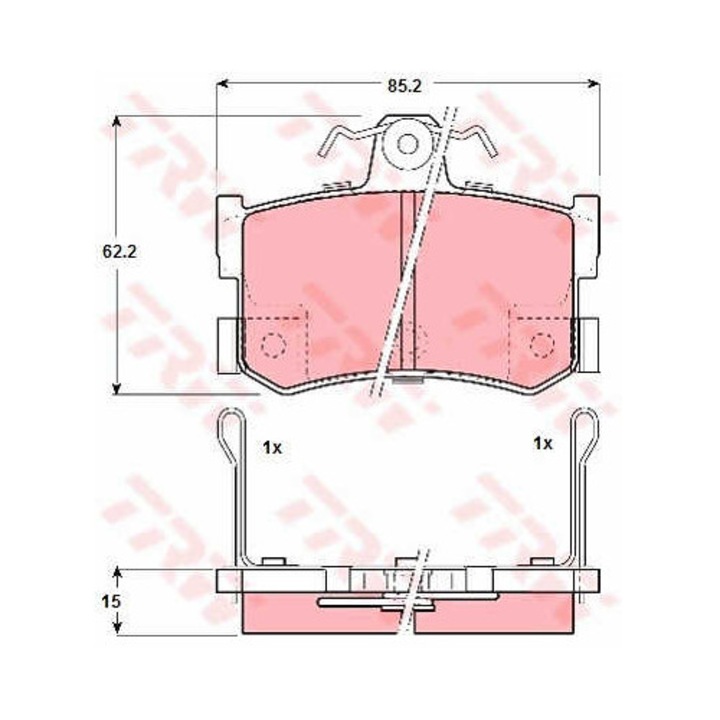 Fékbetét készlet, tárcsafék TRW GDB1169