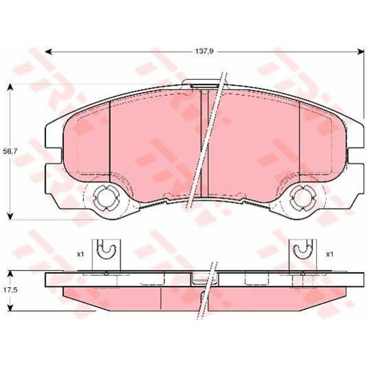 Fékbetét készlet, tárcsafék TRW GDB1436