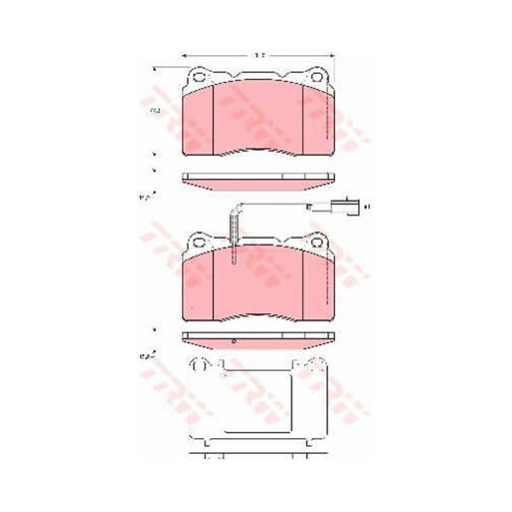 Fékbetét készlet, tárcsafék TRW GDB1645