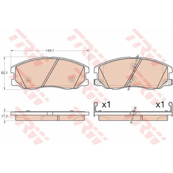 Fékbetét készlet, tárcsafék TRW GDB1978