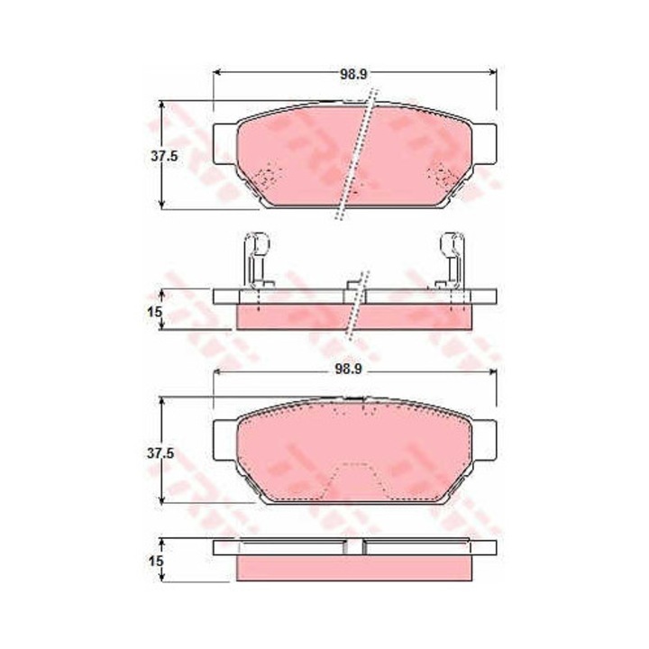 Fékbetét készlet, tárcsafék TRW GDB3045
