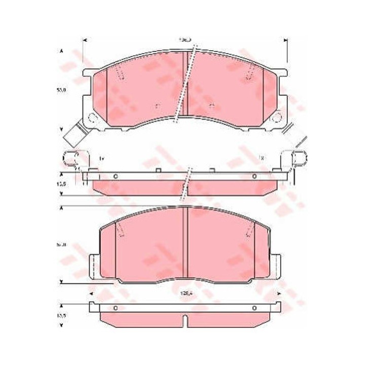 Fékbetét készlet, tárcsafék TRW GDB3086