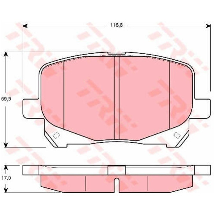 Fékbetét készlet, tárcsafék TRW GDB3248