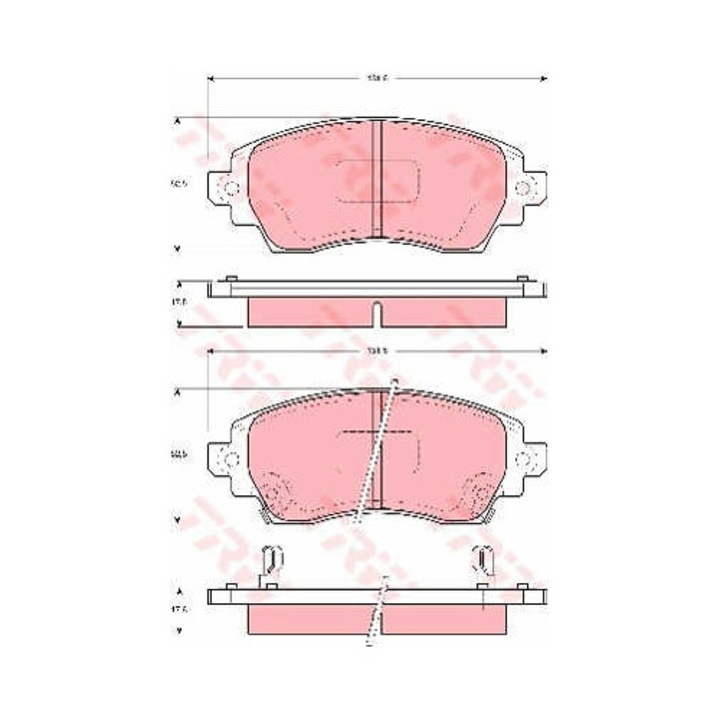 Fékbetét készlet, tárcsafék TRW GDB3333