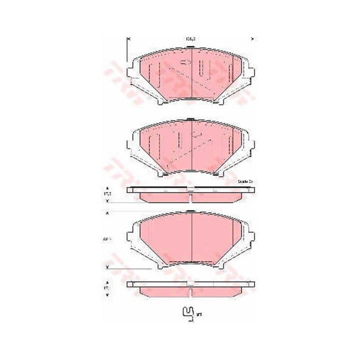 Fékbetét készlet, tárcsafék TRW GDB3356