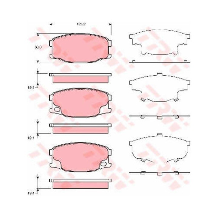 Fékbetét készlet, tárcsafék TRW GDB3388