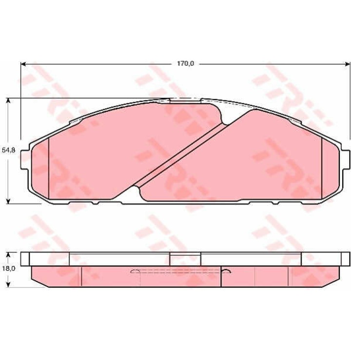 Fékbetét készlet, tárcsafék TRW GDB3394