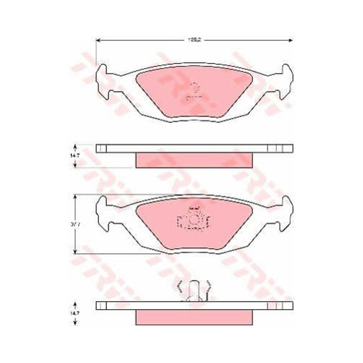 Fékbetét készlet, tárcsafék TRW GDB392