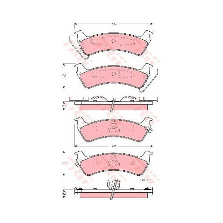 Fékbetét készlet, tárcsafék TRW GDB4124