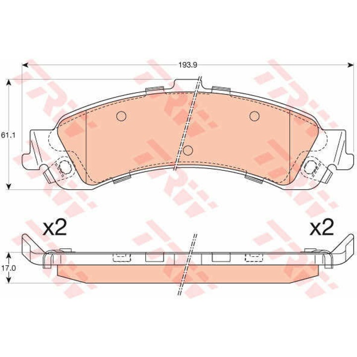 Fékbetét készlet, tárcsafék TRW GDB4454