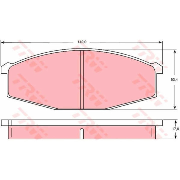 Fékbetét készlet, tárcsafék TRW GDB747
