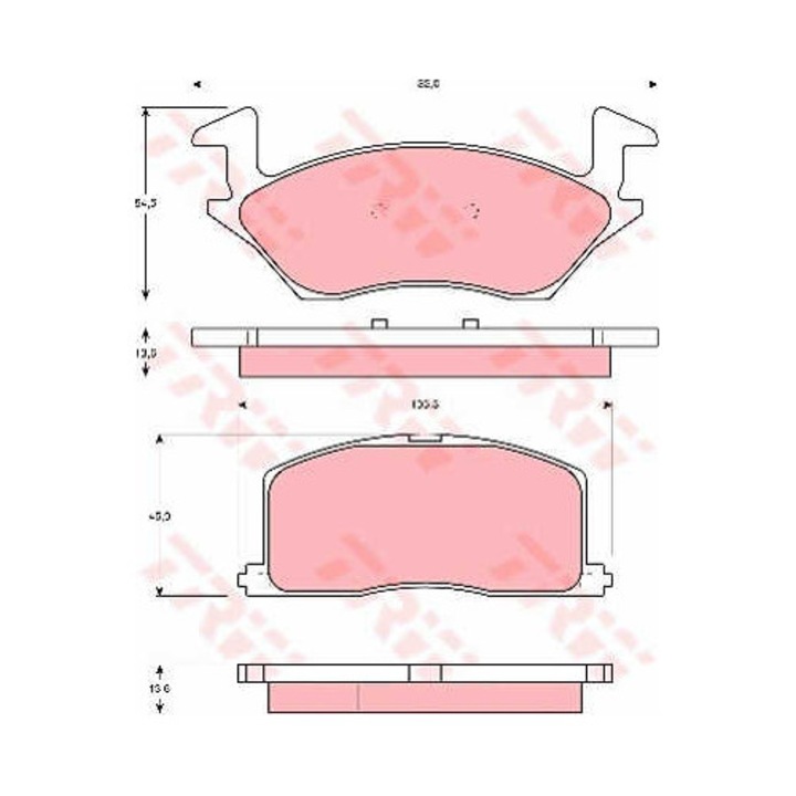 Fékbetét készlet, tárcsafék TRW GDB878