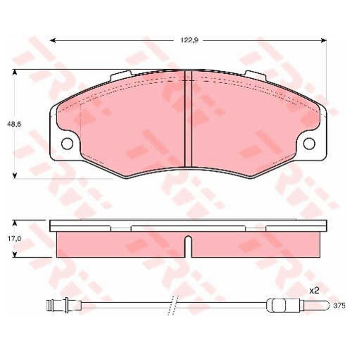 Fékbetét készlet, tárcsafék TRW GDB903