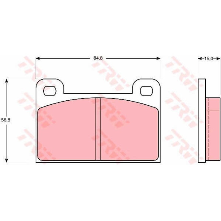 Fékbetét készlet, tárcsafék TRW GDB939