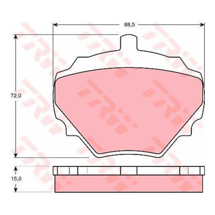 Fékbetét készlet, tárcsafék TRW GDB974