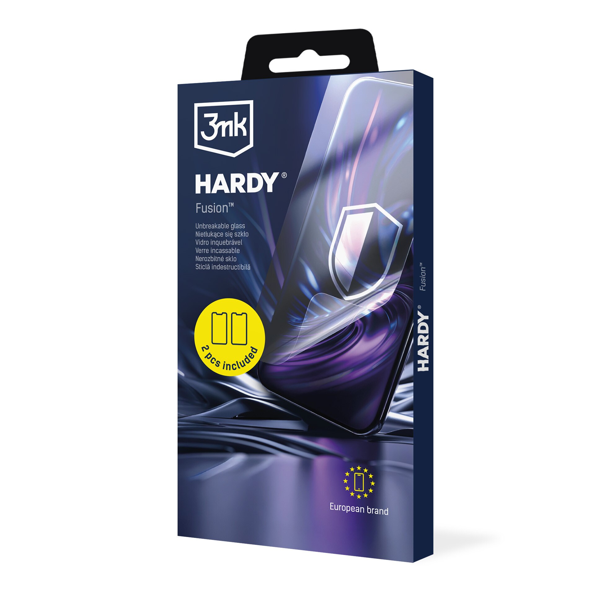 Set 2x folii protectie, Sticla Hibrida 3mk HARDY Fusion pentru Motorola Moto G57 Power, Rezistenta La Impact, Transparent, 0.3mm