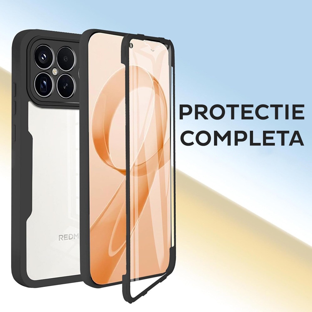 Husa pentru Xiaomi Poco F8 Pro DaDen® ColorVerse 360, Antisoc, Protectie completa spate-ecran, Albastru