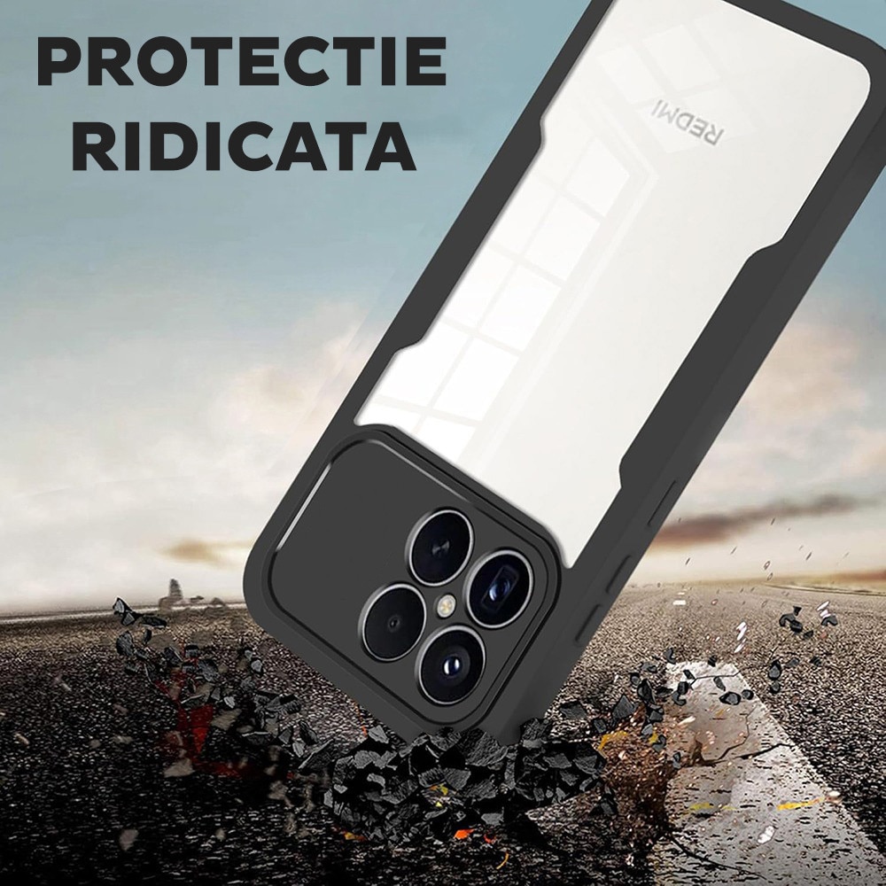 Husa pentru Xiaomi Poco F8 Pro DaDen® ColorVerse 360, Antisoc, Protectie completa spate-ecran, Albastru