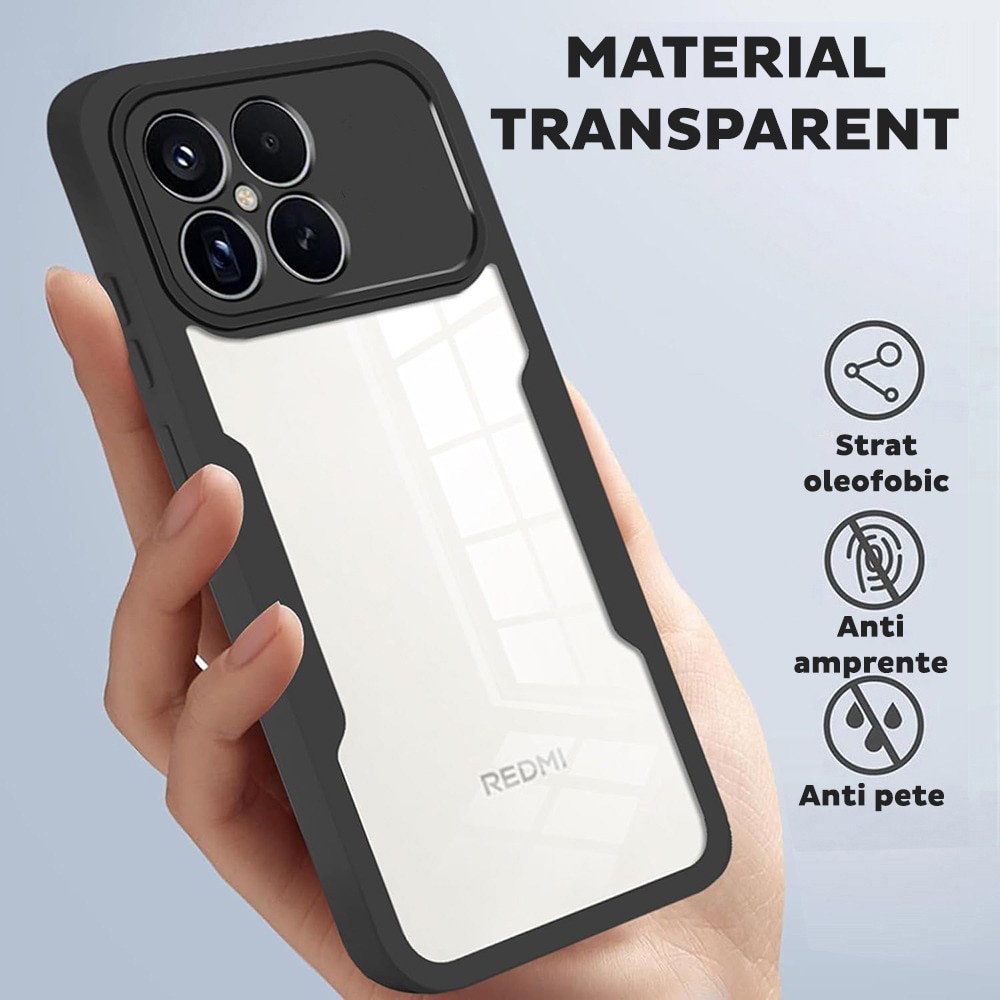 Husa pentru Xiaomi Poco F8 Pro DaDen® ColorVerse 360, Antisoc, Protectie completa spate-ecran, Albastru