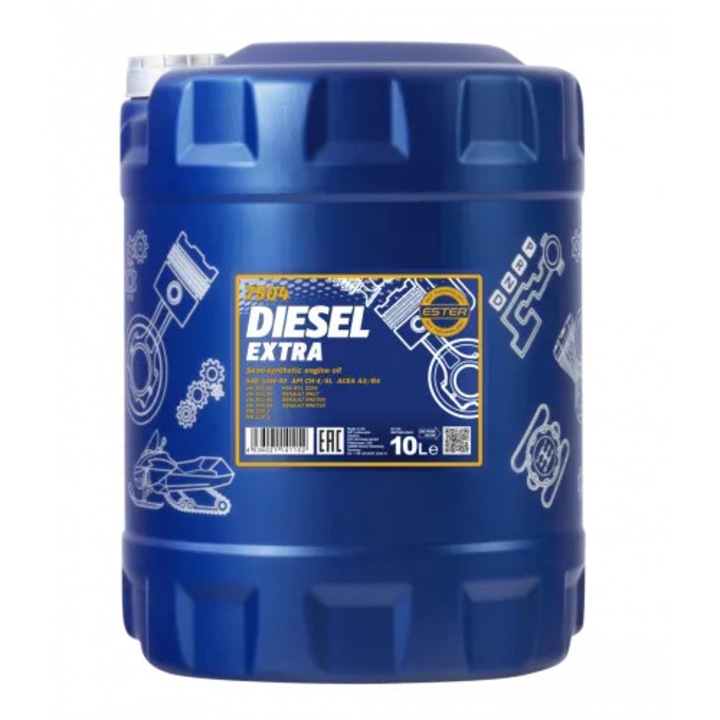 Ulei motoare semi-sintetic Mannol Diesel Extra 10W-40, 10L