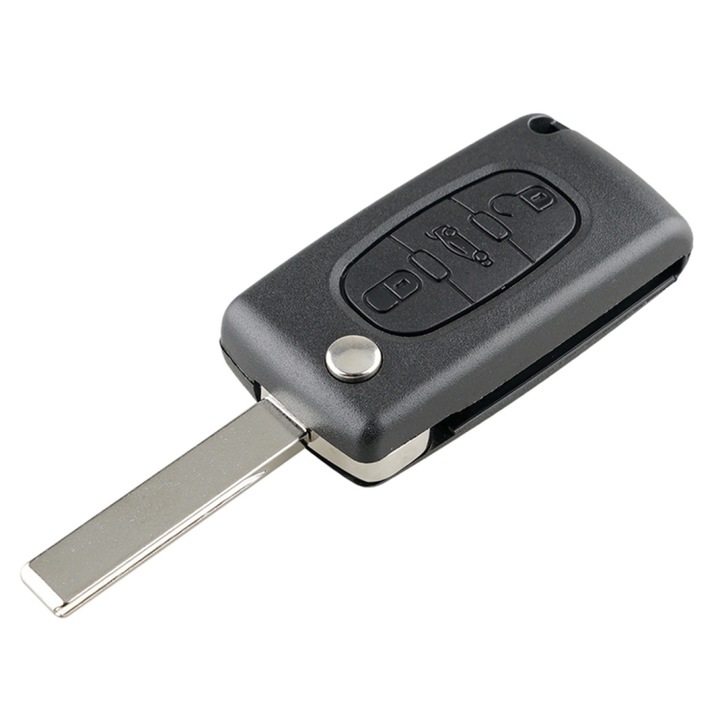 Car Key Case pentru PEUGEOT, 3 butoane, 61x30x17mm, fara electronica